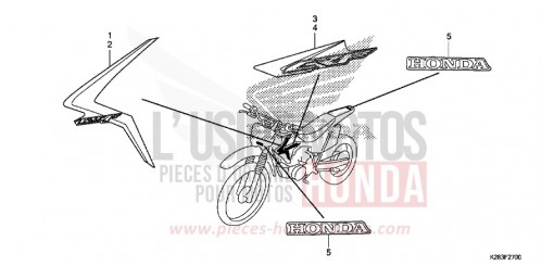 MARKE (CRF125F/FB E/H/J) CRF125FE de 2014